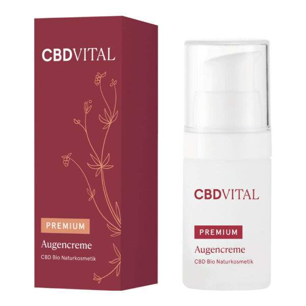 Cbd Augencreme Flasche mit Verpackung