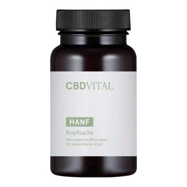 CBD Vital Hanf Kopfsache Behälter Frontansicht
