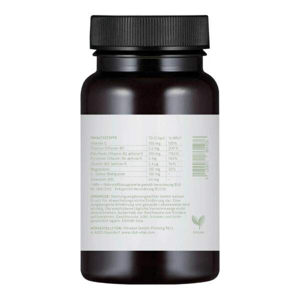 CBD Vital Hand Schlaf-Formel Behälter Rückseite